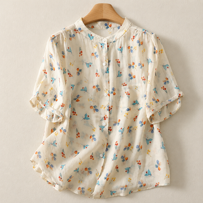 Roselle Cotton Linen Blouse