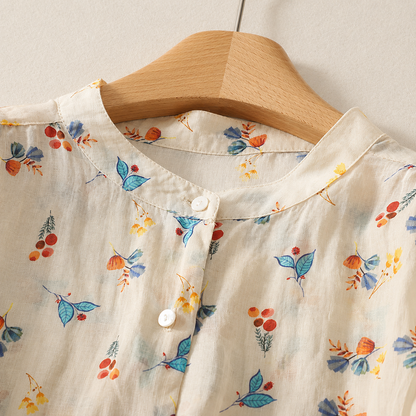 Roselle Cotton Linen Blouse