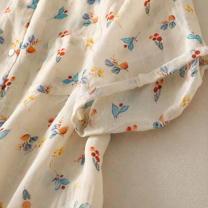 Roselle Cotton Linen Blouse