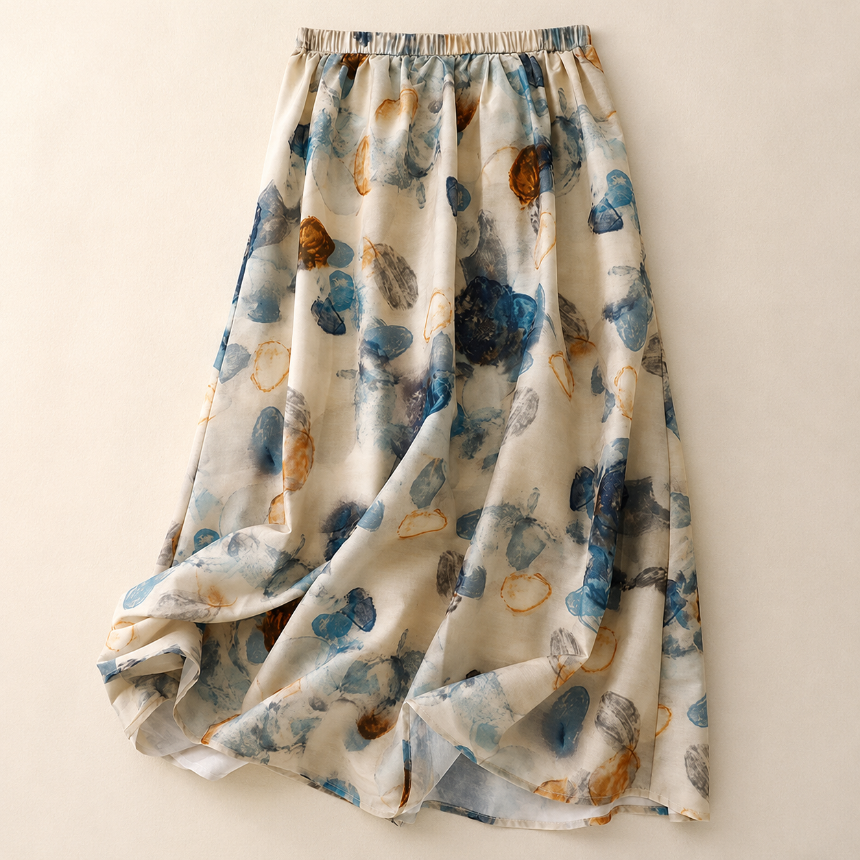 Odette Cotton Linen Midi Skirt