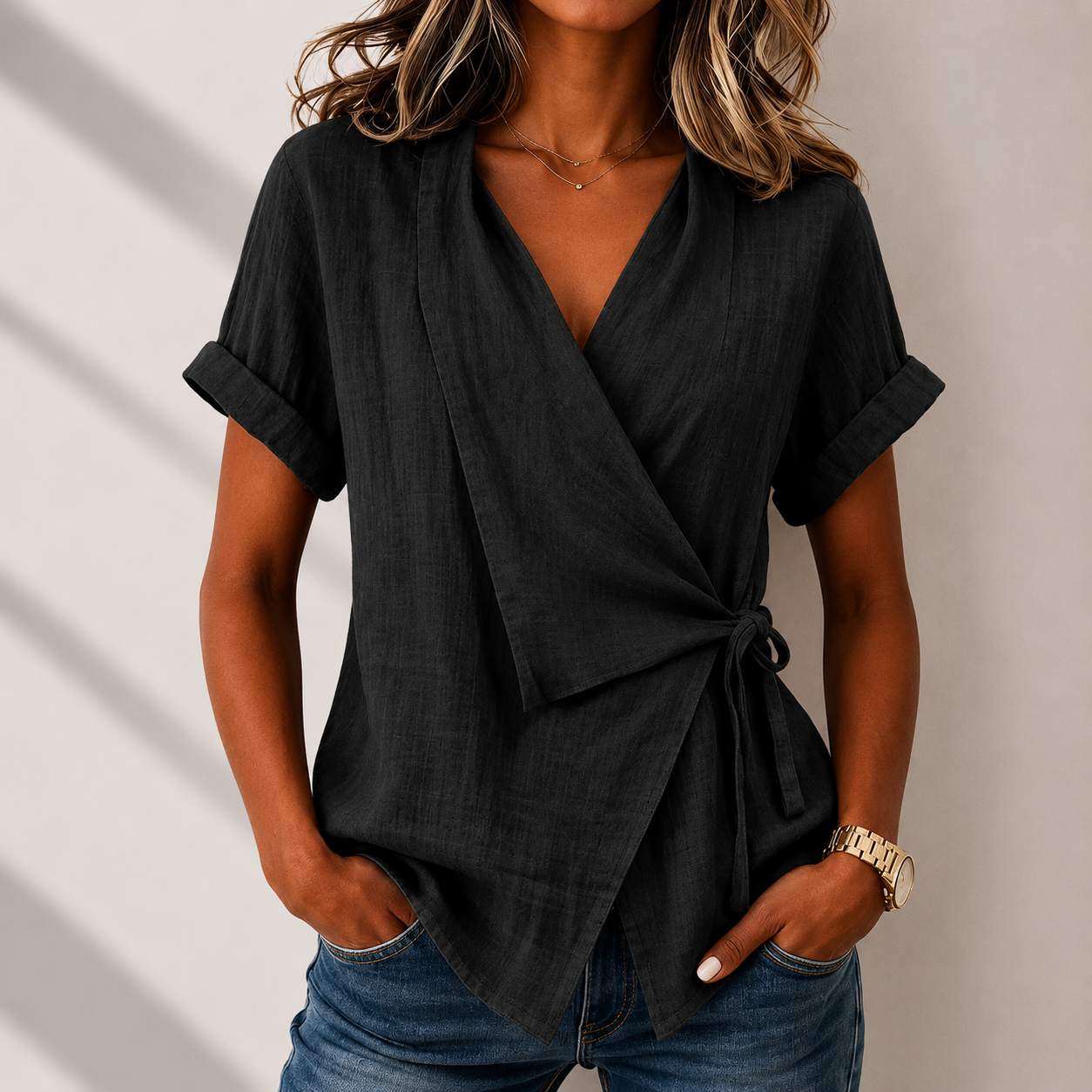 Celeste Wrap Blouse