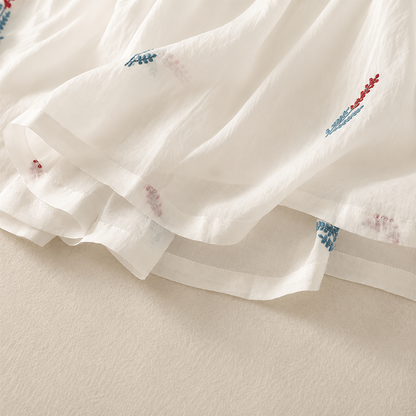 Noemi Cotton Linen Midi Skirt