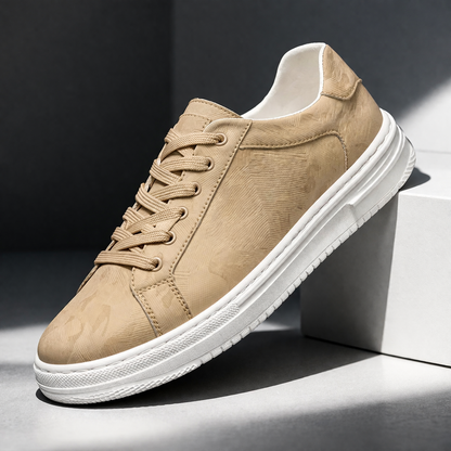 Thomas Geometric Leather Sneakers