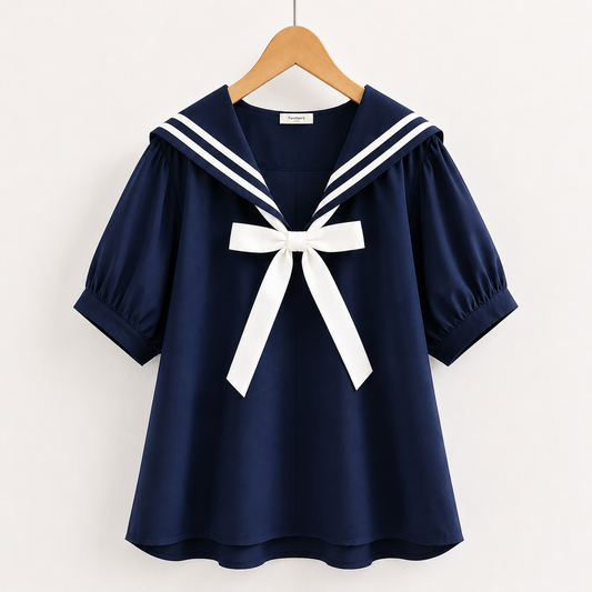 Selene Sailor Cotton Blouse