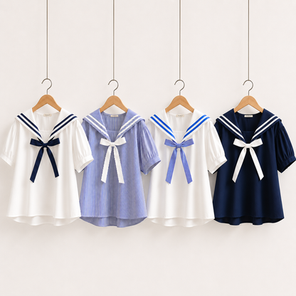 Selene Sailor Cotton Blouse