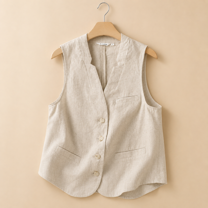 Mirelle Cotton Linen Vest