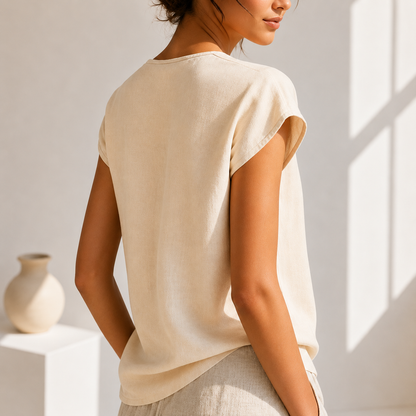 Elira Relaxed V-Neck Top
