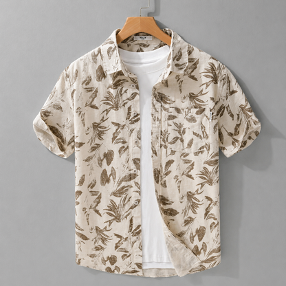 Solaro Tropical Cotton Linen Shirt