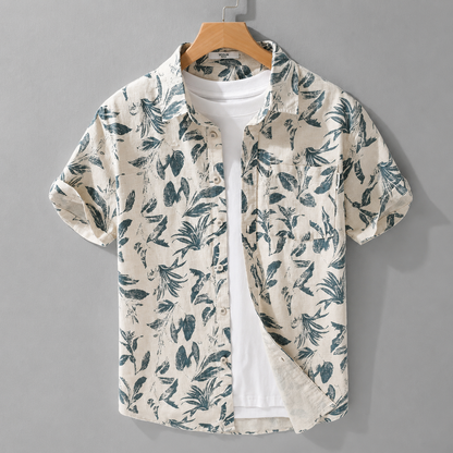 Solaro Tropical Cotton Linen Shirt