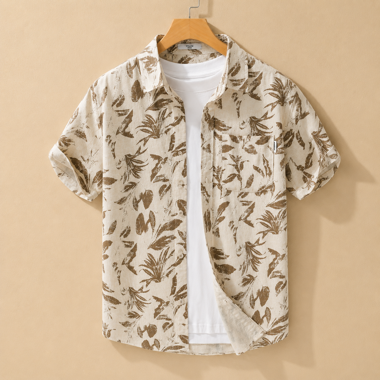 Solaro Tropical Cotton Linen Shirt