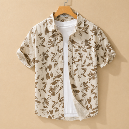 Solaro Tropical Cotton Linen Shirt