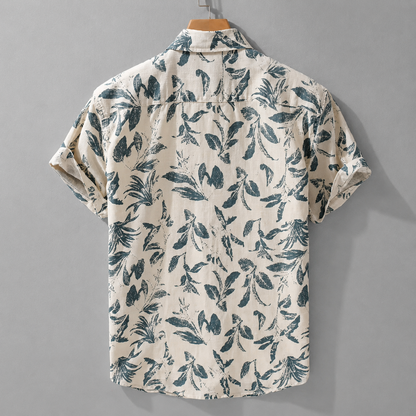 Solaro Tropical Cotton Linen Shirt
