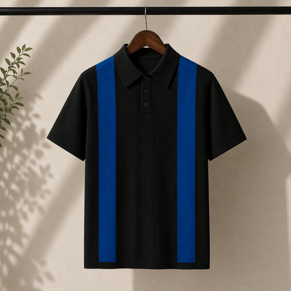 Roman Stripe Knit Polo