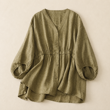 Aria Cotton Linen Blouse