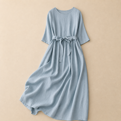 Delphine Cotton Linen Midi Dress