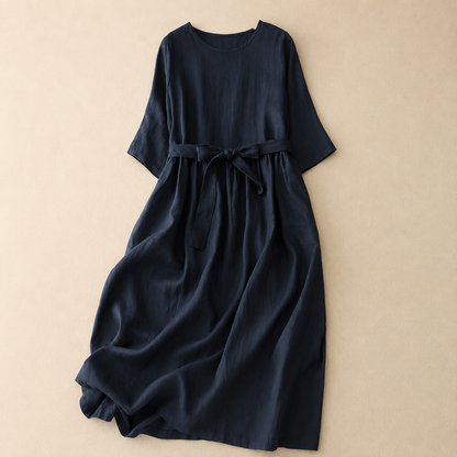 Delphine Cotton Linen Midi Dress