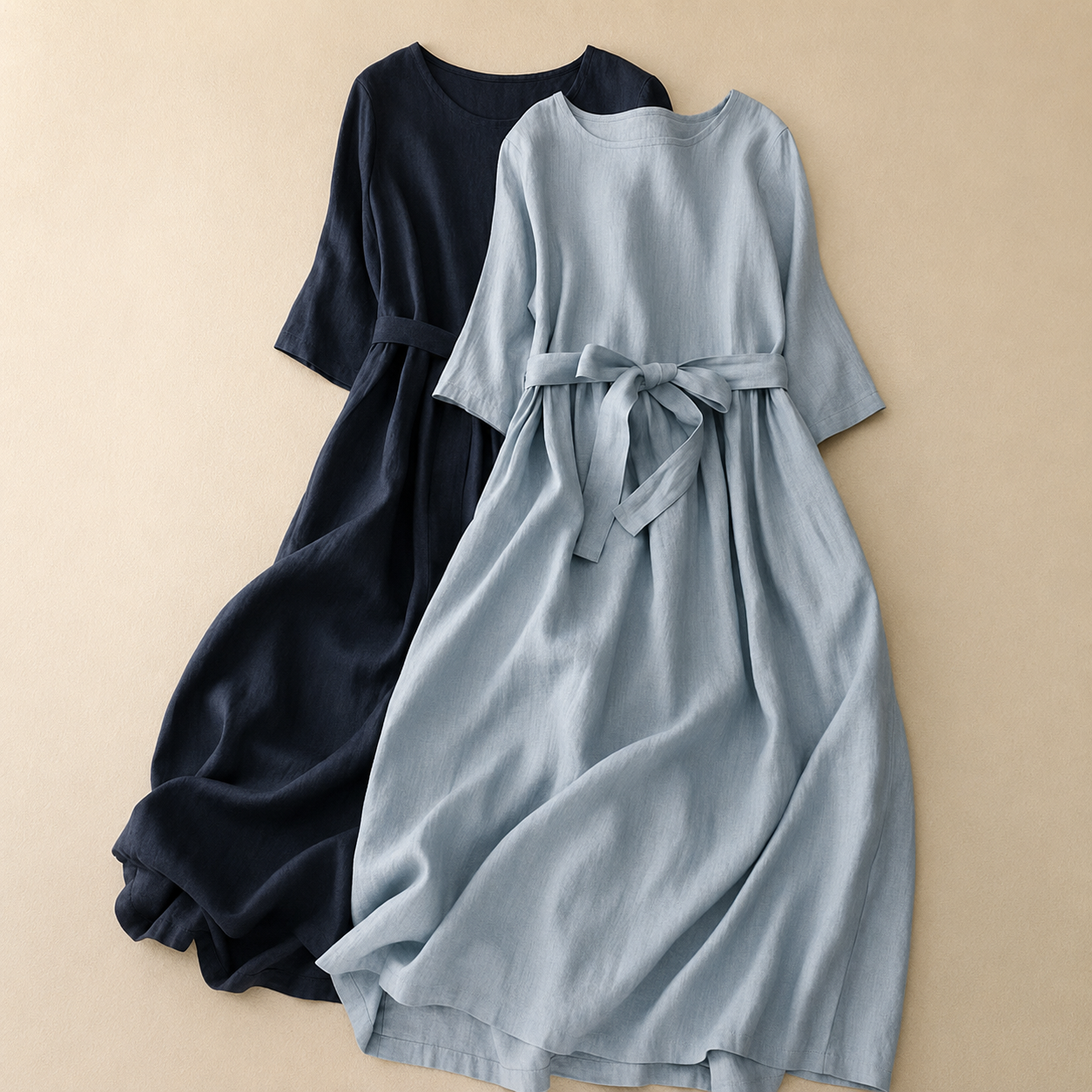 Delphine Cotton Linen Midi Dress