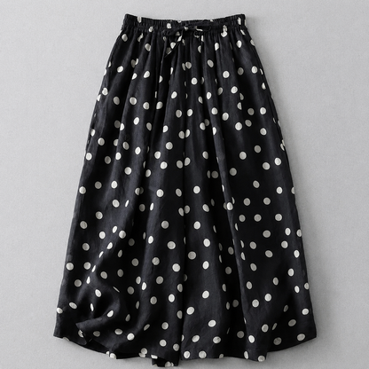 Brielle Cotton Linen Polka Pants