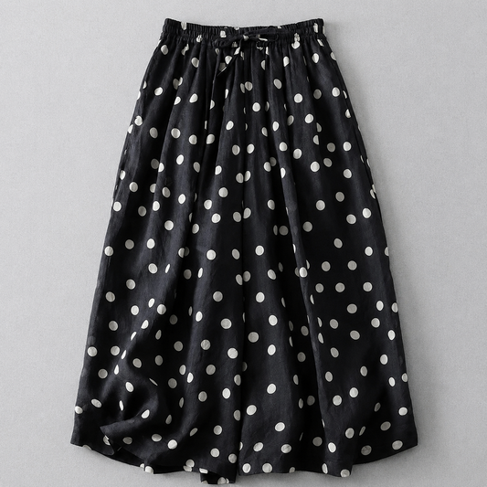 Brielle Cotton Linen Polka Pants