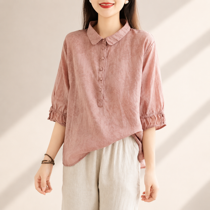 Maeve Cotton Linen Button Blouse