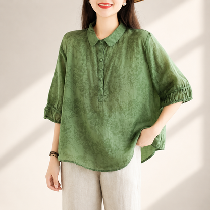 Maeve Cotton Linen Button Blouse