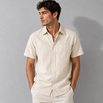 Harrison Cotton Linen Button Shirt