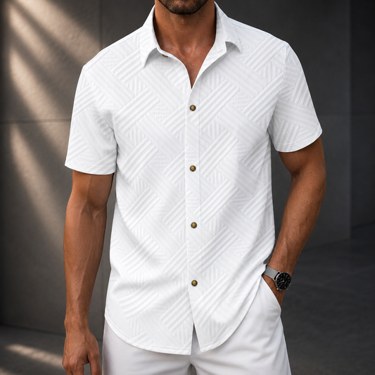 Riviera Textured Button-Up