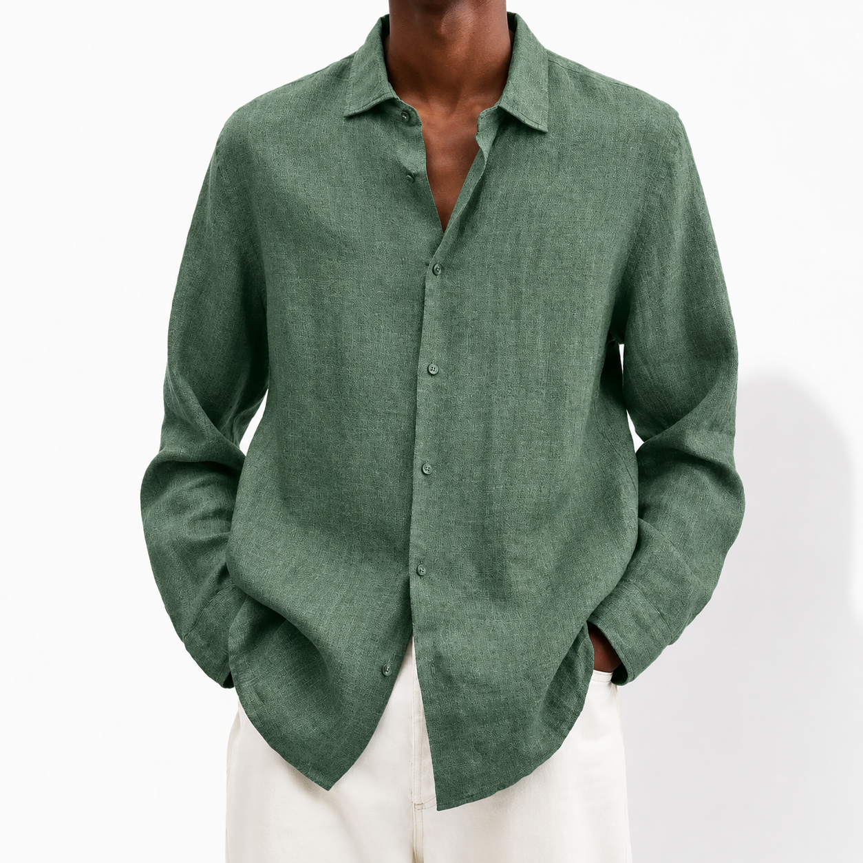 Mark Cotton Linen Button Up