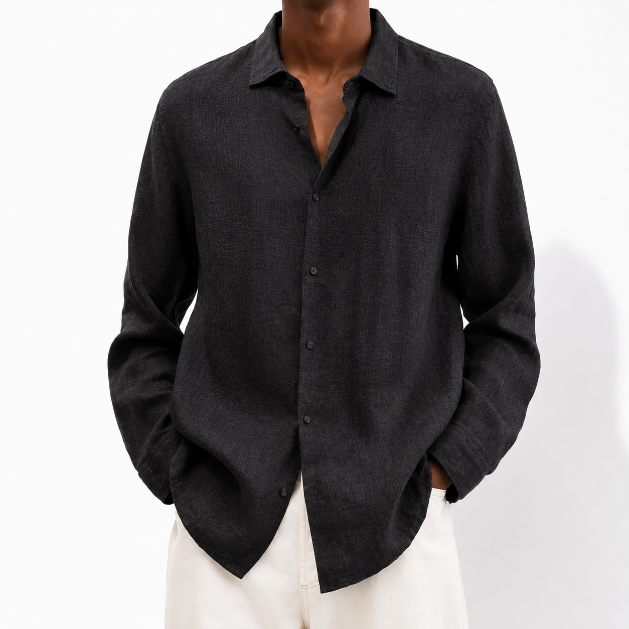 Mark Cotton Linen Button Up