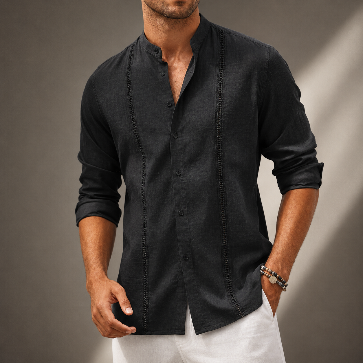 Harrison Cotton Linen Button Up