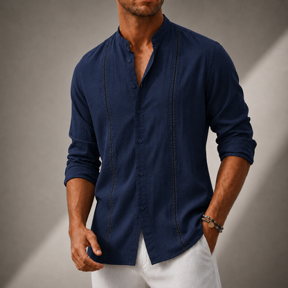 Harrison Cotton Linen Button Up
