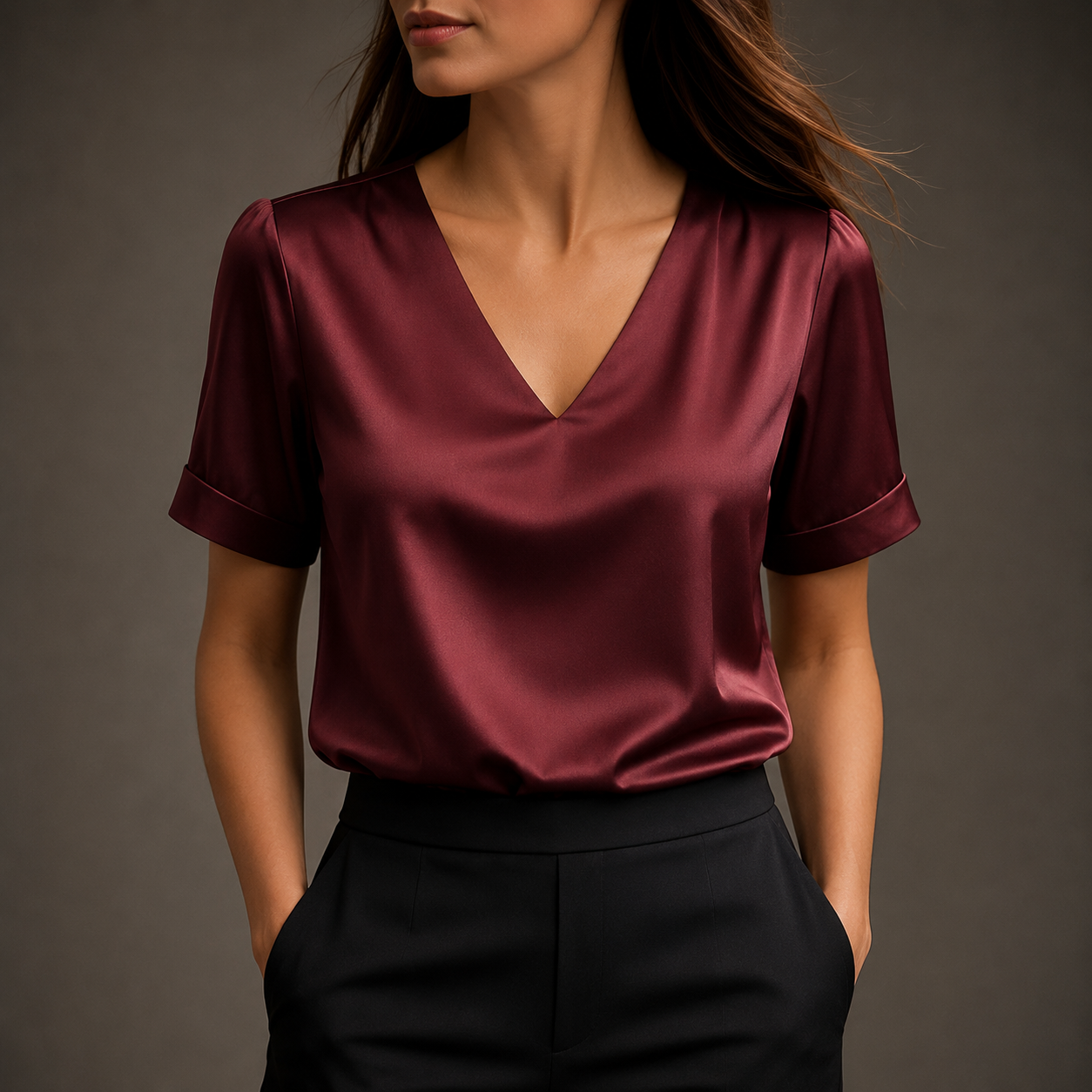 Audrey V-Neck Blouse
