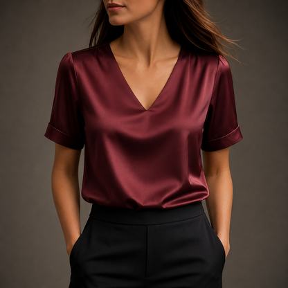 Audrey V-Neck Blouse