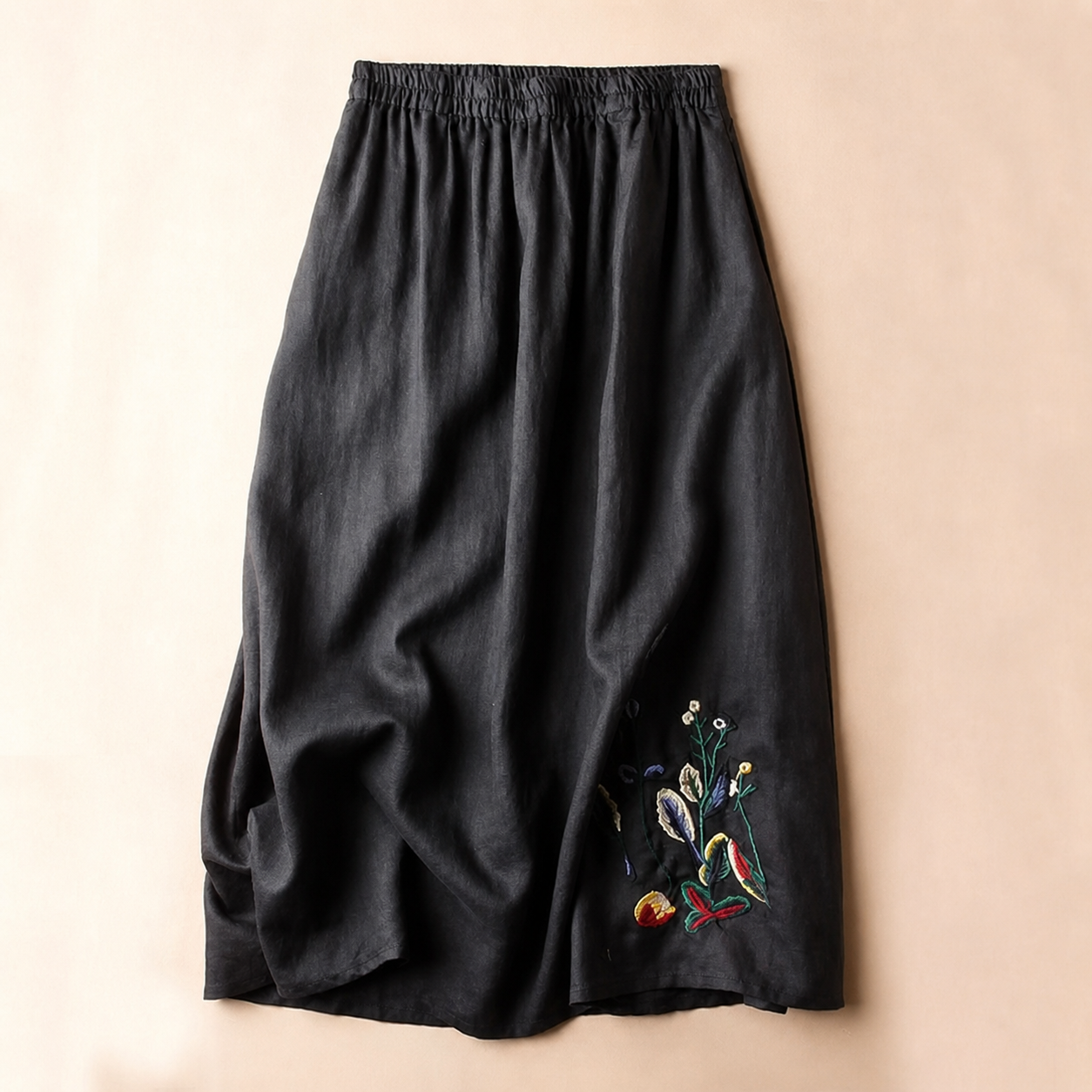 Soleia Linen Midi Skirt