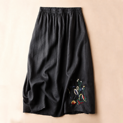 Soleia Linen Midi Skirt