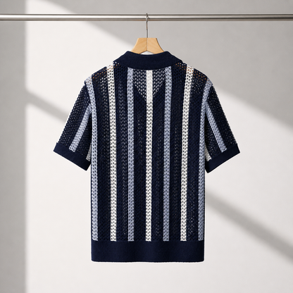 Capri Knit Stripe Polo Shirt
