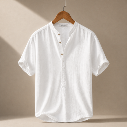 Luca Cotton Linen Henley