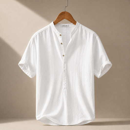 Luca Cotton Linen Henley