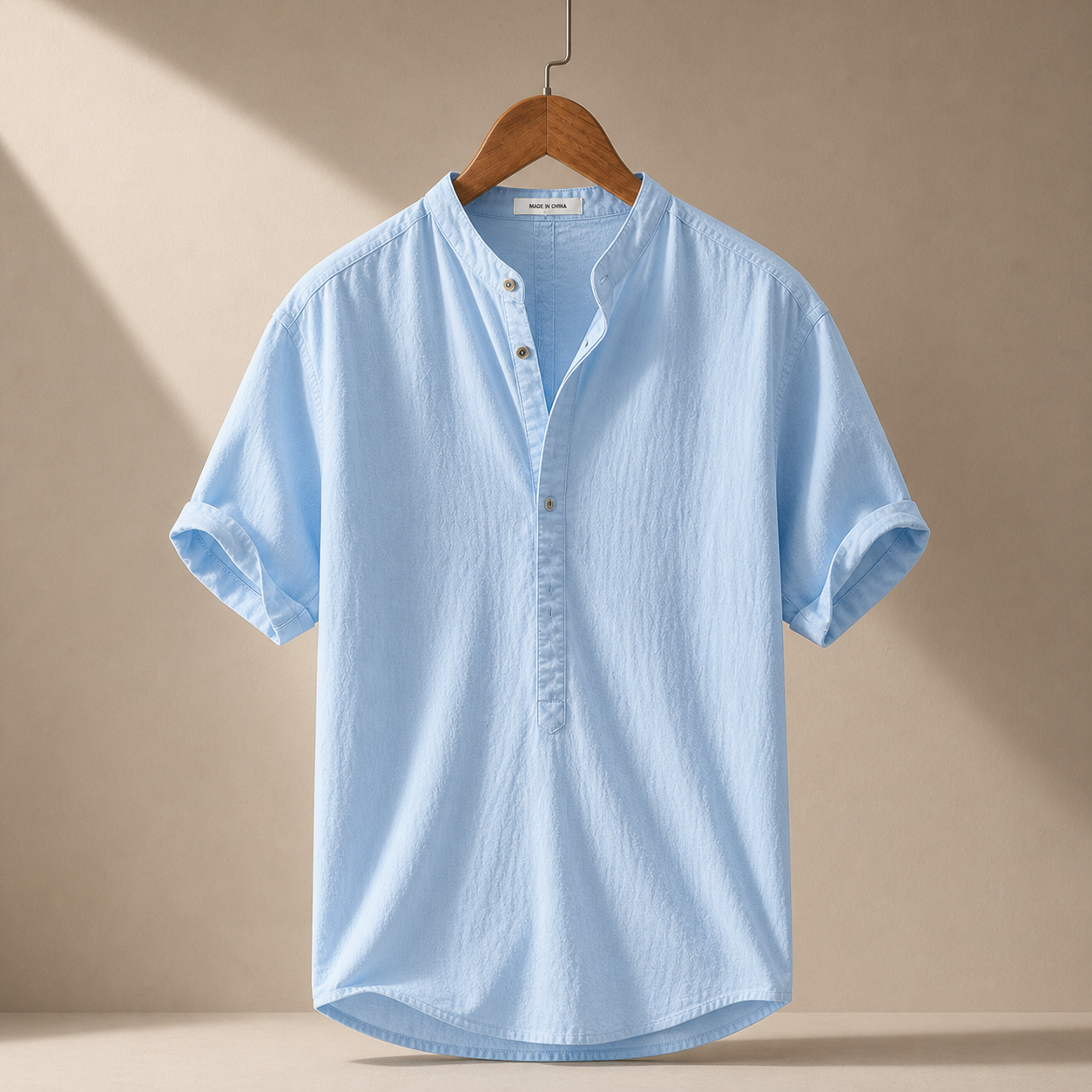 Luca Cotton Linen Henley