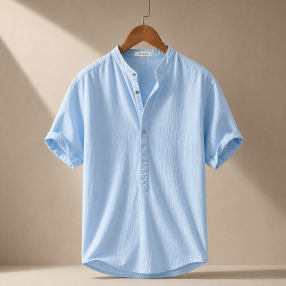 Luca Cotton Linen Henley