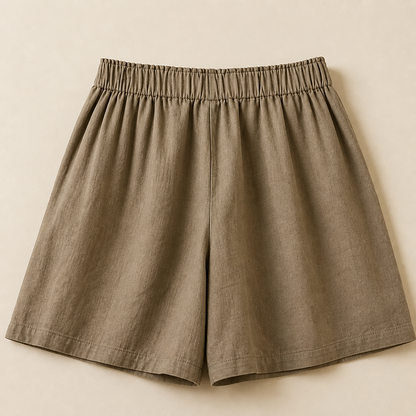 Amara Cotton Linen Wrap Shorts