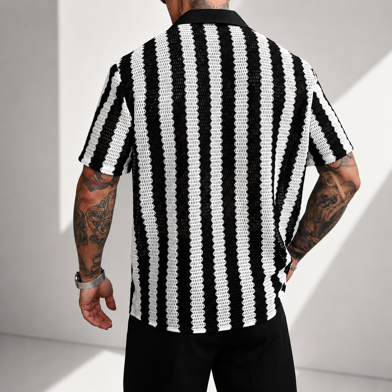Lucien Open-Knit Polo
