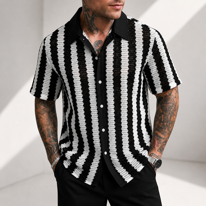 Lucien Open-Knit Polo