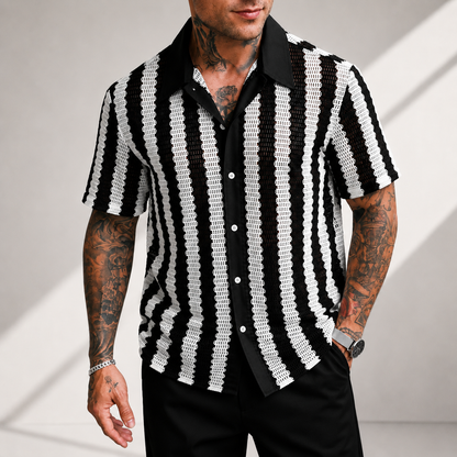 Lucien Open-Knit Polo