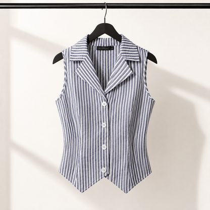 Camille Stripe Vest