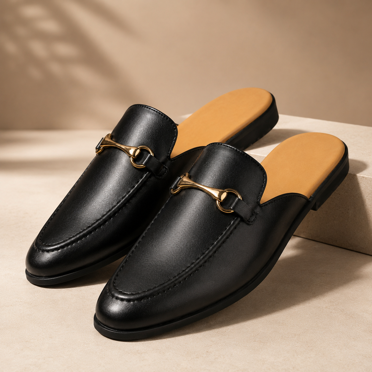 Valencia Horsebit Leather Mules