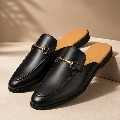 Valencia Horsebit Leather Mules