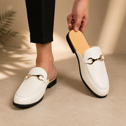Valencia Horsebit Leather Mules