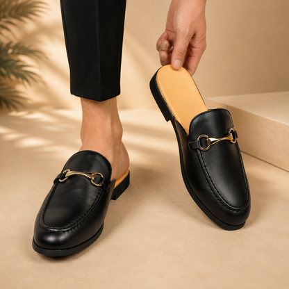 Valencia Horsebit Leather Mules