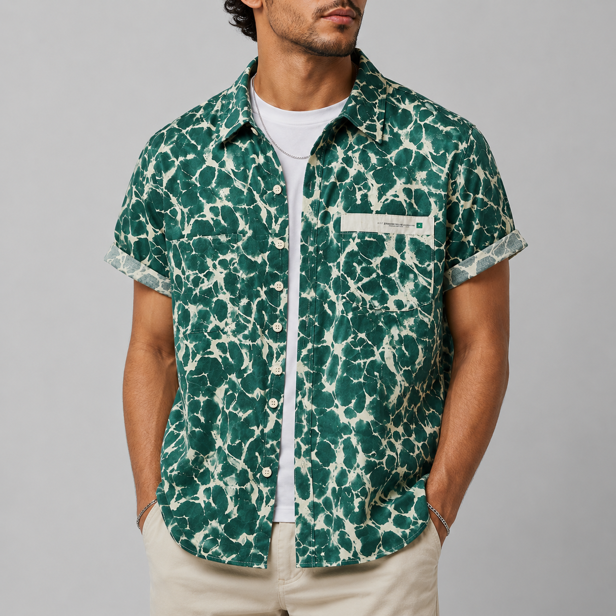 Ocean Ripple Button Up